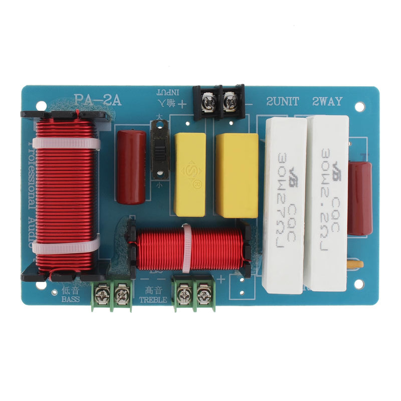 2 Way Crossover for Speaker, 450W 4-8 Ohm 2 Way High-Low Frequency Divider for Speaker, HiFi Speaker Crossover