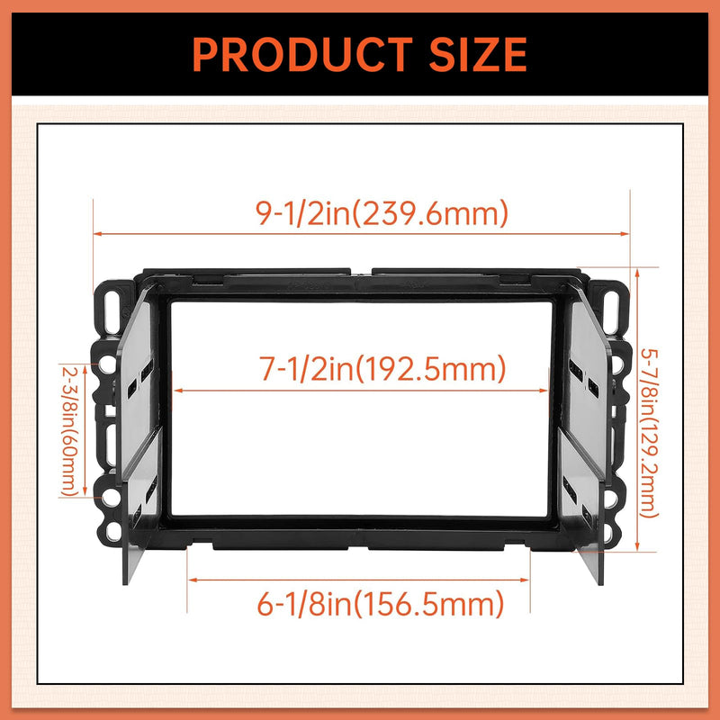 ECOTRIC Double Din Dash Installation Kit Compatible with 2006-2014 Buick Chevrolet GMC Pontiac Saturn Car Radio Stereo Dash Bezel Wire Harness Antenna Replacement for 95-3305