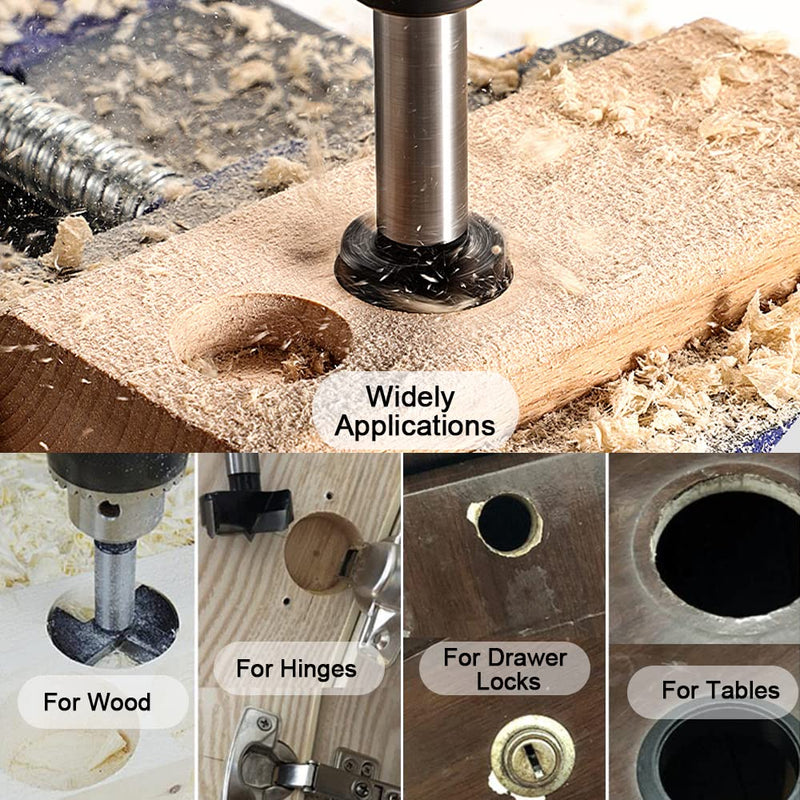 NICAVKIT Tungsten steel Forstner drill bit 60 mm, professional Forstner drill bit wood hole cutter, wood drill pot drill art drill for wood and hardwood