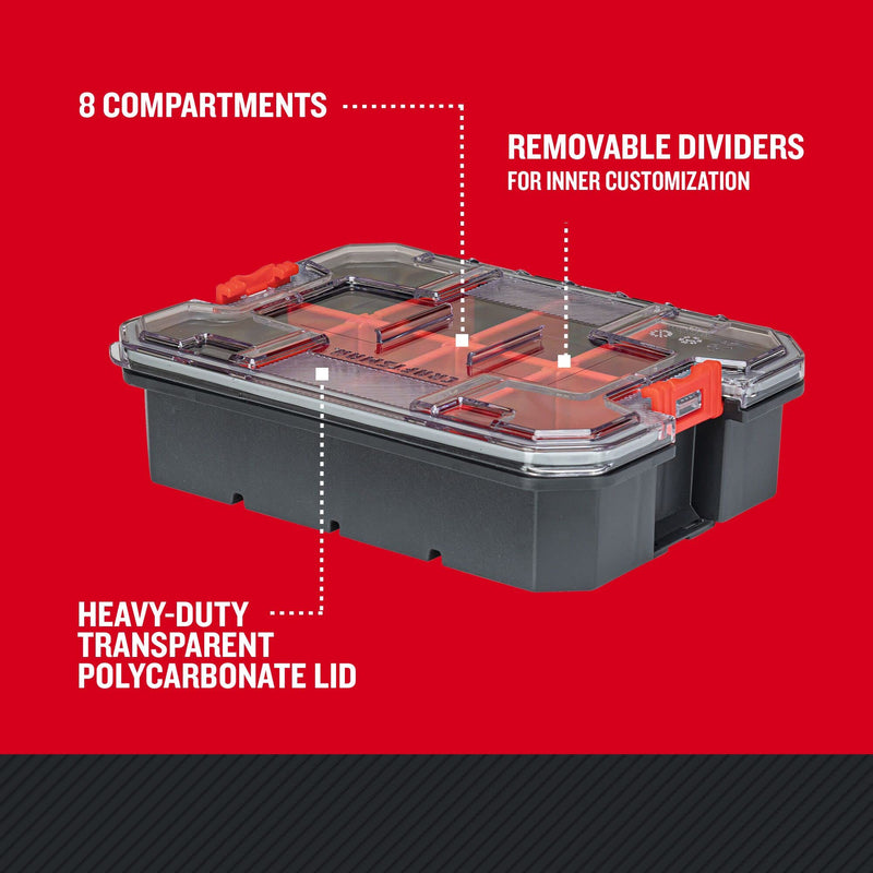 CRAFTSMAN VERSASTACK Storage Organizer, Small Parts Organizer, 8 Compartments, Lid Includes Secure Latch (CMST17827) 1 Count (Pack of 1) Medium Organizer