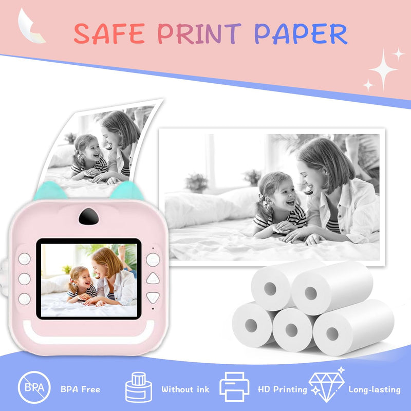 20-Pack MIARALA Instant Print Camera for Kids Refill Print Paper, HD Paper Camera, Kidizoom Print Camera Paper Refill for Most Kids Instant Camera 20 Rolls