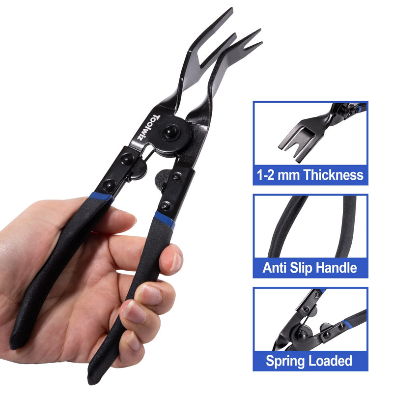 Toolwiz Panel Clip Pliers Universal Auto Door Car Upholstery Trim Clip Removal Plier Tool - Car Clip Removal Tool Automotive Prevents Damage to Trim and Fasteners Door Panel Removal Tool