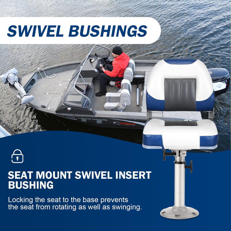 2171001 Boat Marine RAC-Lock Bushing Fit for Springfield 2-7/8",to Clamp The Seat in Place and Prevent Rotation Seat Swivel Sleeve (2 Pack)