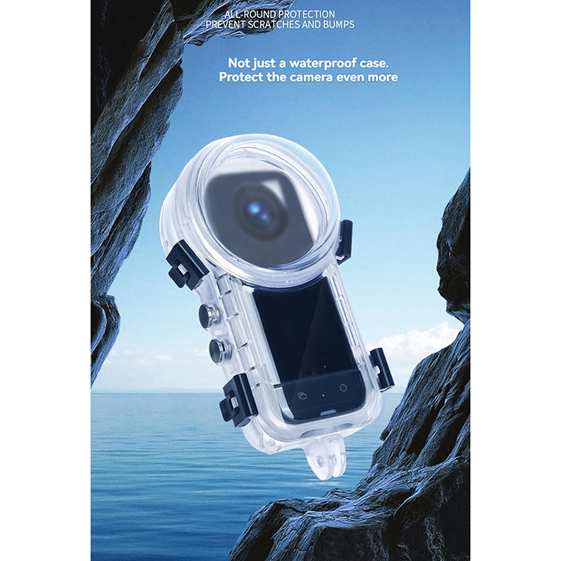 50M Dive Case Compatible for Insta360 X4 Action Camera Waterproof Case with Bracket Accessories 164FT Underwater Photography Housing for Insta 360 X4 Diving Case, Clear