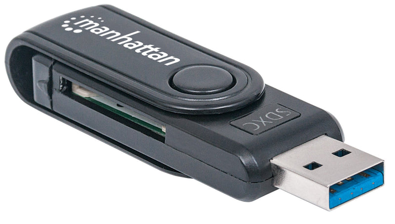 Manhattan Mini Multi-Card Reader/Writer, SuperSpeed USB 3.0, External Card Reader & Writer, 24-in-1, Mobile USB-A Mini, USB 3.0, 24-in-1