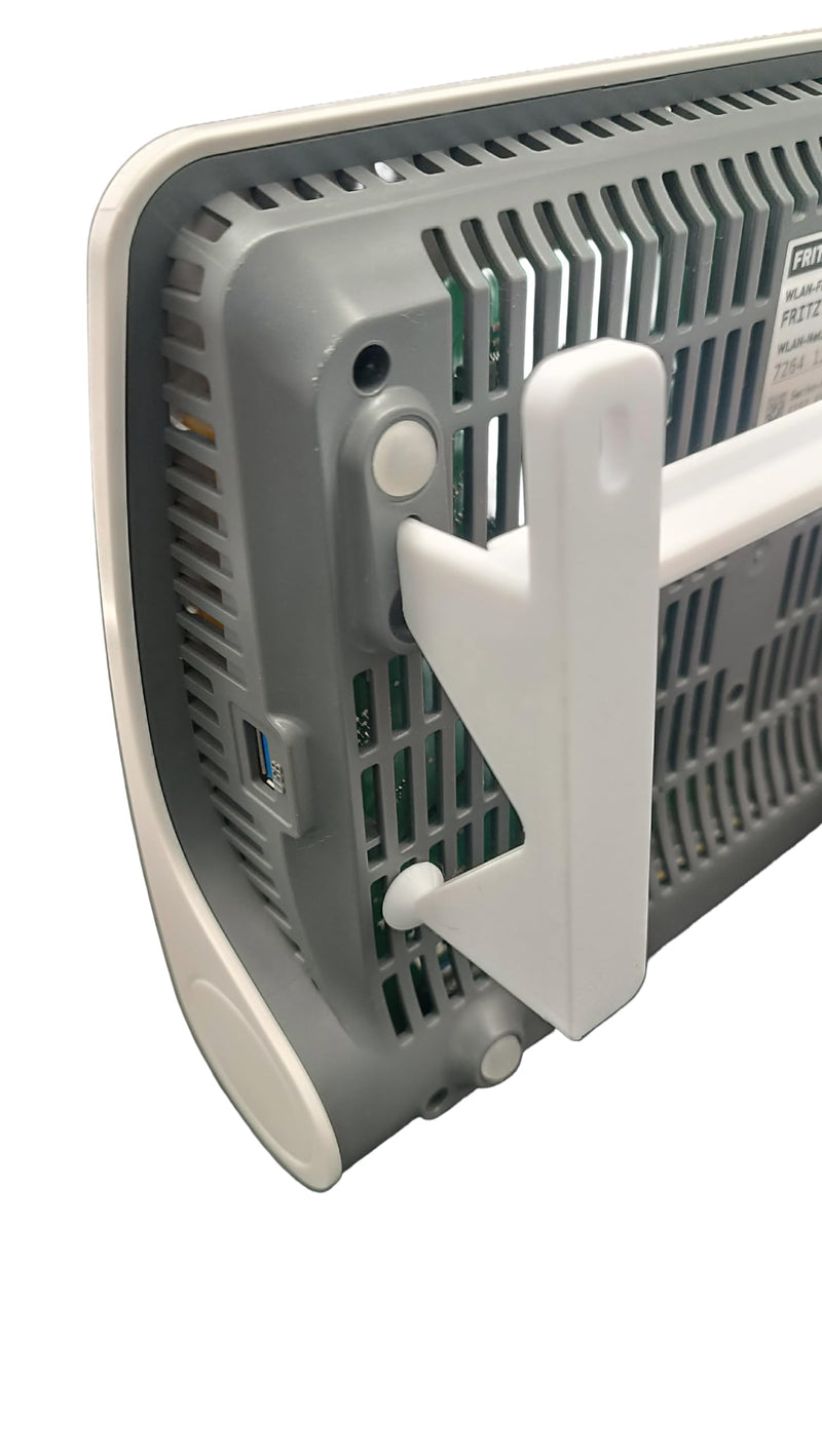 Wall Mount for Fritzbox 7590 AX 7590 7690 Fritz Box 7590 AX | Bracket - 3 Pieces Including Mounting Material Screws and Dowels 1