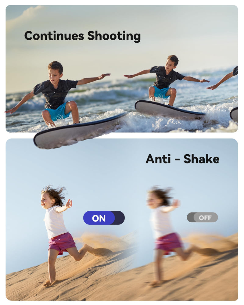 Digital Camera, Real 2.7K Dual-Screen Digital Camera for Photography Auto-Focus Vlogging Camera for YouTube Video 16x Zoom 32GB SD Card Anti Shake Compact Camera for Student Teen Boys Girls Kids Black