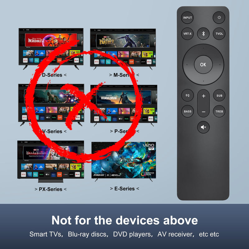 for VIZIO-Soundbar-Remote, Replacement for VIZIO 5.1/2.1 Home Theater Sound Bar，for M/V/P Series Home Audio Sound System for VIZIO Sound Bar Remote
