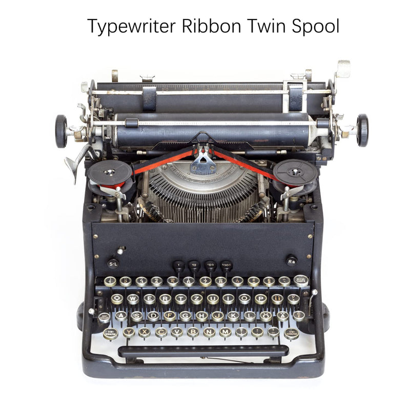 4 Pairs Universal Typewriter Ribbon Twin Spool Replacement Pack Compatible with Most Typewriter Black-Red 4 Pair Black-Red