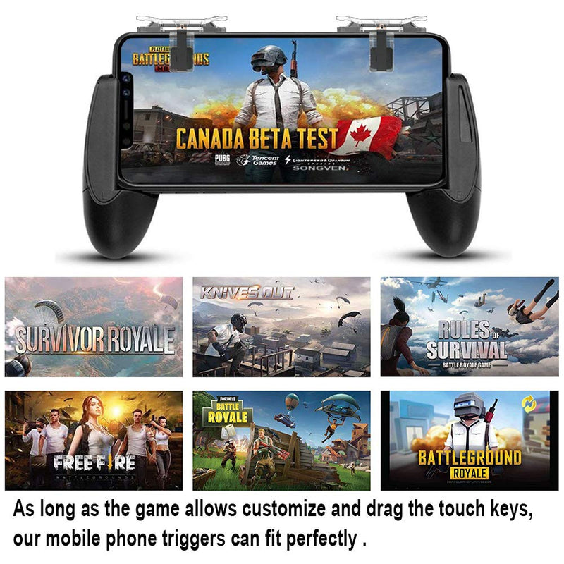 Mobile Game Controller Handle for Smartphone Gaming Trigger for PUBG/Rules of Survival Smartphone Game Controller Joystick for Android Smartphone Joypad (R8 Handle)