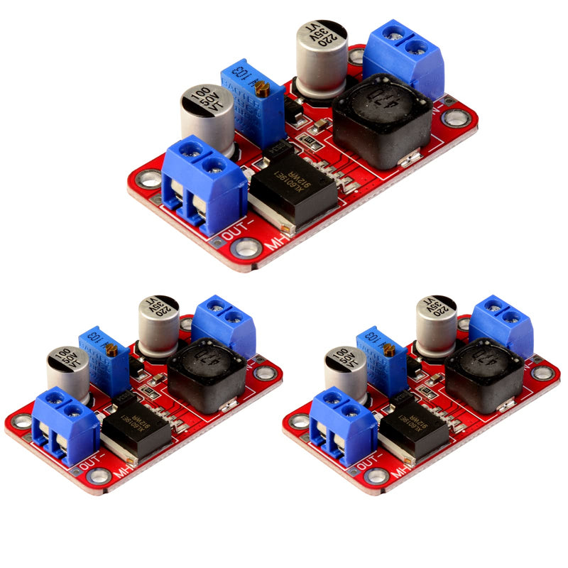 LAOMAO DC-DC Step Up Converter DC 3V-35V to 5V-40V Adjustable Output Voltage Boost Converter Power Supply Adapter Power Adapter Module (3 Pack)