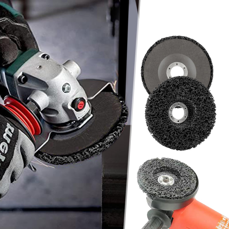 CSD disc sanding disc, 5 pieces coarse cleaning disc cleaning disc set, surface processing or paint removal polishing for drilling roller sanding disc (125 mm, black) 125 mm/black