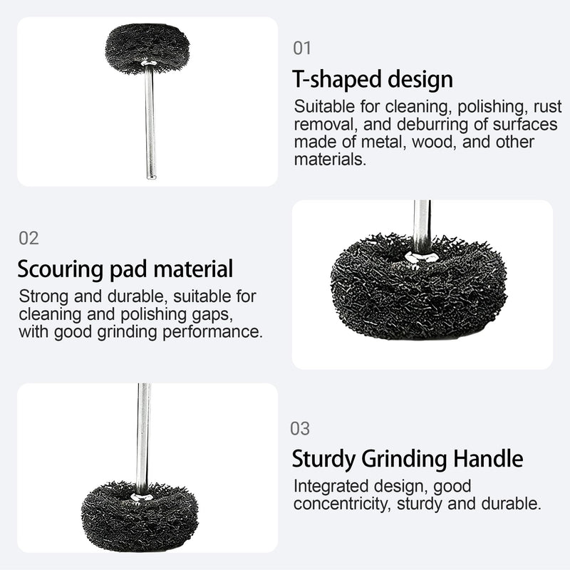 Pack of 40 Abrasive Buffing Wheels, Abrasive Polishing Wheels, Flap Grinder for Drill, Grits 80/150/240/300, Versatile Polishing Accessories for Metal, Jewelry and More