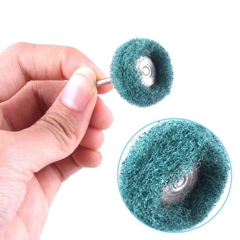 SIQUK Pack of 60 Abrasive Polishing Discs Scouring Sponge Polishing Disc Grit 120 180 320 400 for Dremel Rotary Tools