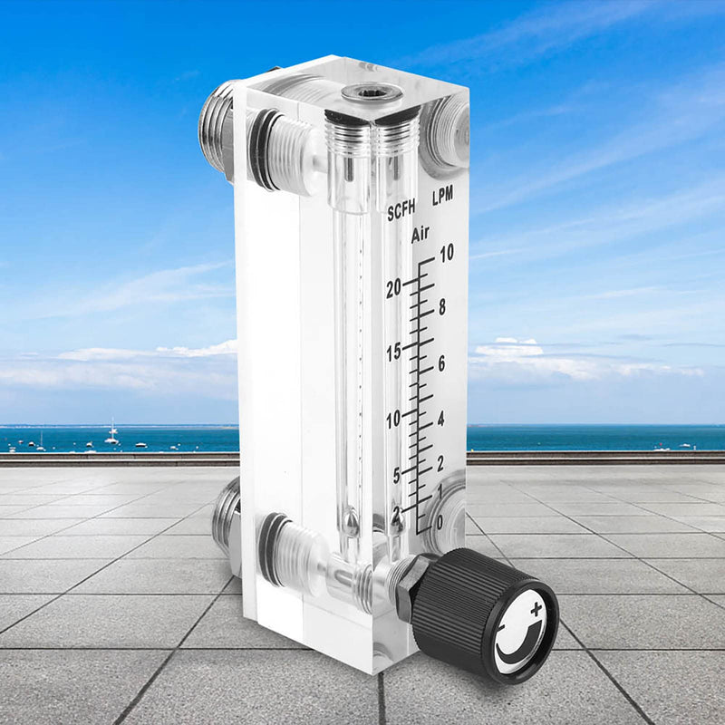 Panel Type Gas Flow Meter LZM-6T Acrylic Flow Meter Adjustable Panel 1~10LPM Flow Meter