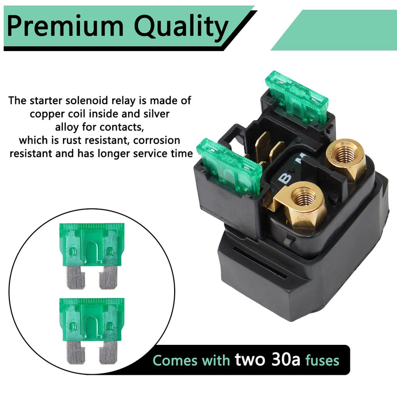 Starter Solenoid Relay Compatible with Most Yamaha ATV YFM 350 400 450 660 - Raptor Grizzly Kodiak Wolverine Big Bear Starter Solenoid