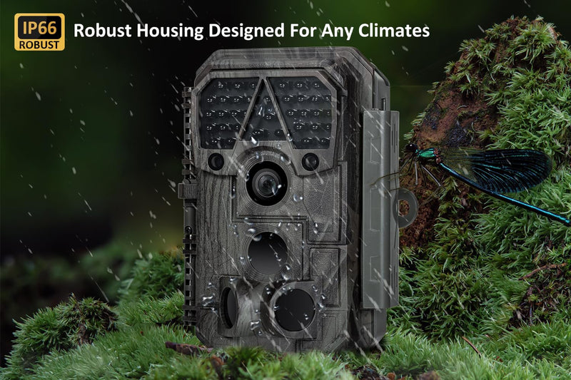 P70 Trail Camera, 64MP 1296p, No-Glow IR Night Vision, Motion Activated, Waterproof, Game Camera P70 Camo