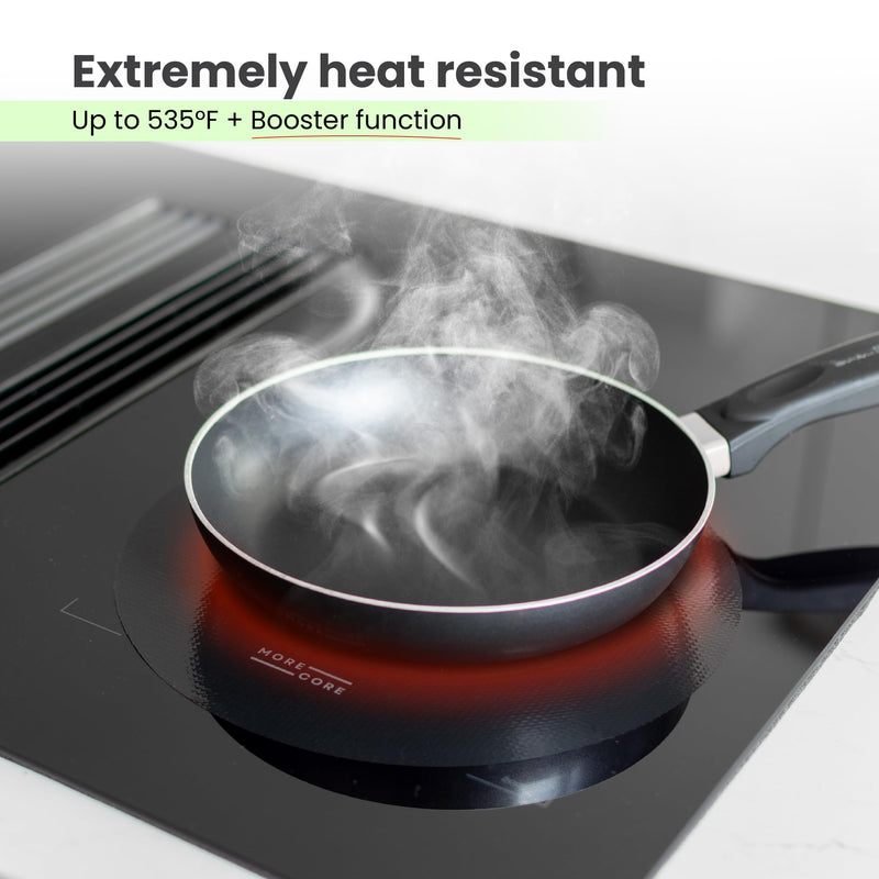 MoreCore Induction Hob Protector | Induction Hob Cover | Induction Hob | Induction Hob Mat | Hob Cover | Induction Hob Cover | Hob Cover | Hob Covers | 5 Pieces 5-Pack: Mixed (3x Medium 1x Large 1x Rectangle)