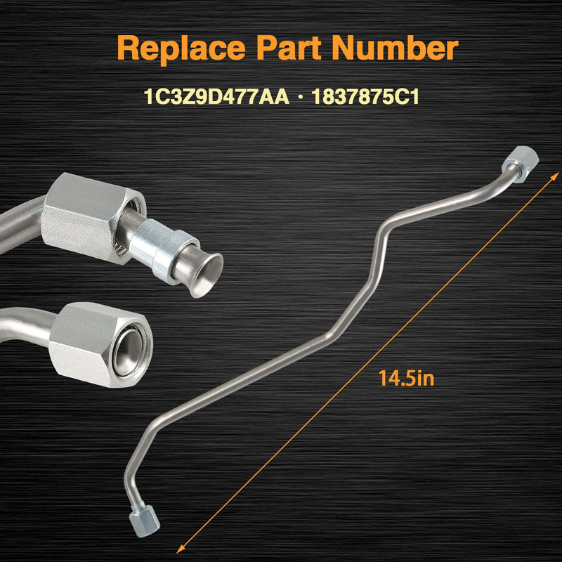 Upgraded Stainless Steel Exhaust Back Pressure EBP Sensor Tube Compatible with Ford F250 F350 E350 Excursion 7.3L Powerstroke Diesel 1999-2003 Replace#: 1C3Z9D477AA 1837875C1