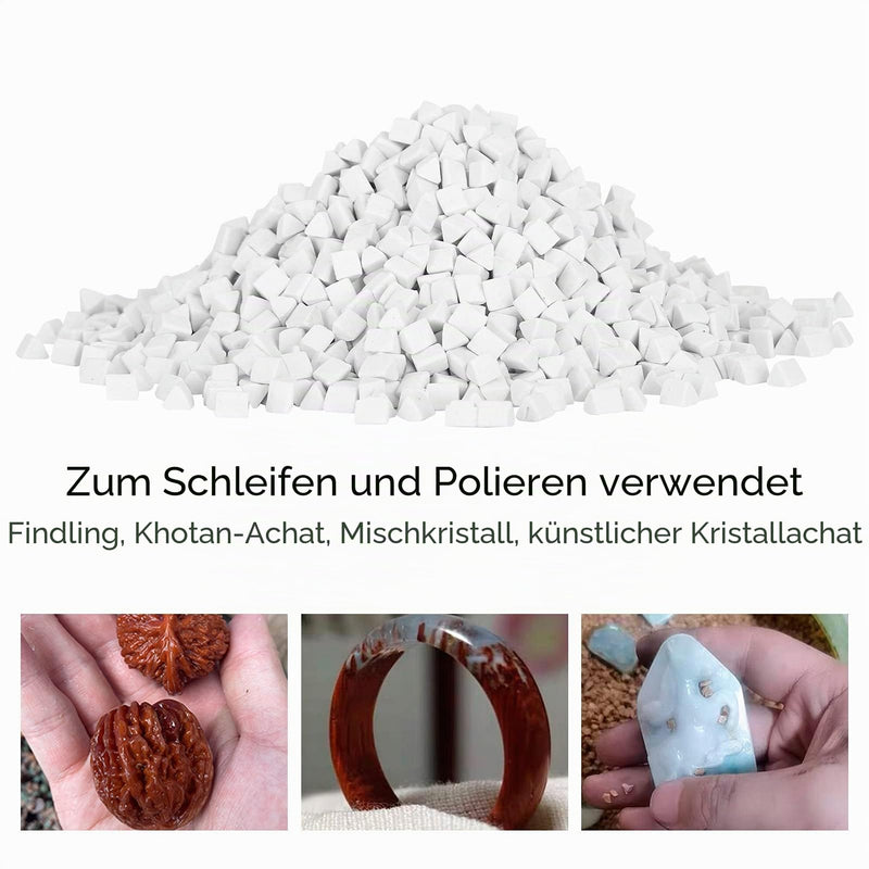4 mm Ceramic Grinding Body, 500 g Polishing Granules Triangle Ceramic Filling Media Abrasive Polishing Ceramic Triangle Abrasive for Use in Vibrating Tumblers or Rotating Tumblers