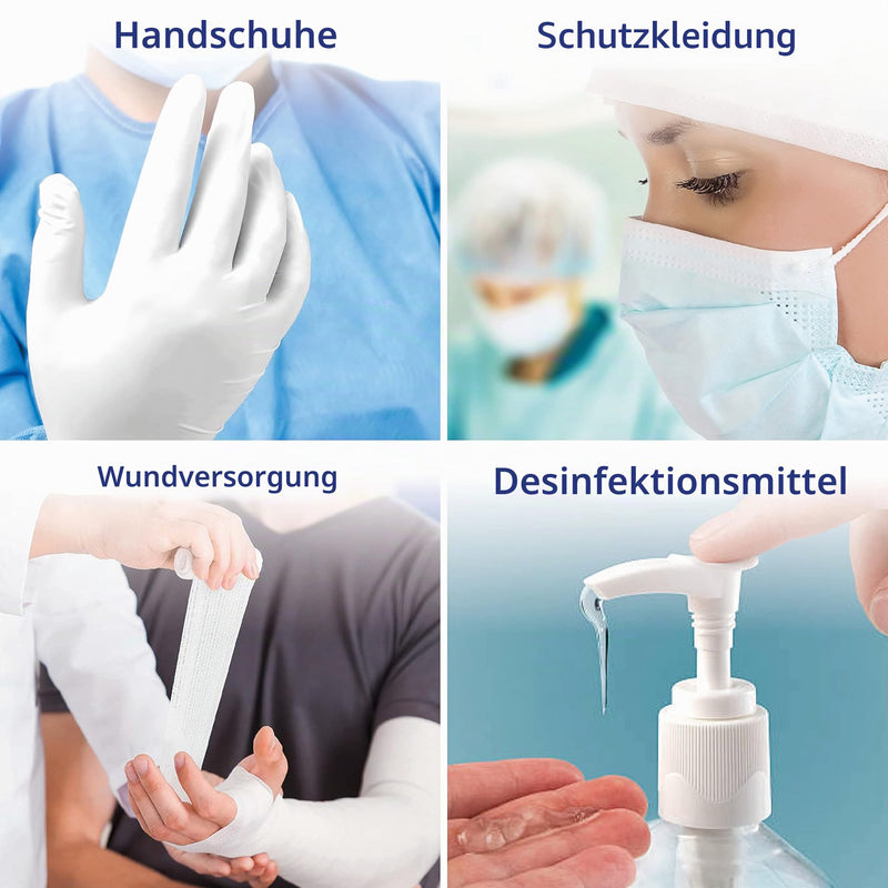 Meditrade Nitrile Disposable Gloves Black - Powder-Free, Latex-Free, Micro-roughened, Food Safe, Examination Gloves & Protective Gloves - Medium 1