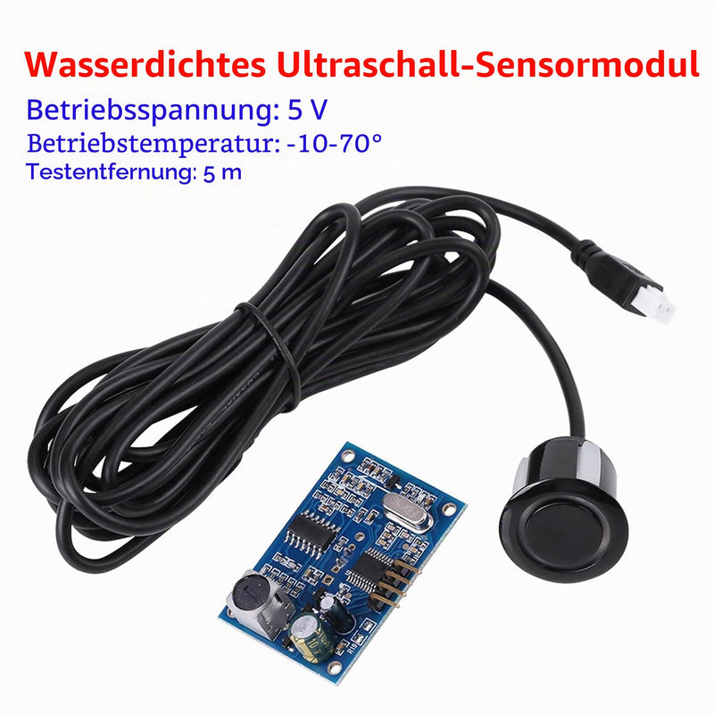 DC 5V Ultrasonic Distance Sensor Module Ultrasonic Sensor Waterproof Integrated Ultrasonic Transducer Probe with 2.5 m Cable for Horizontal Distance Measurement Obstacle Avoidance