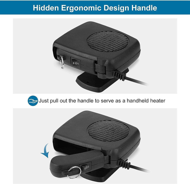 Car Heater, Portable Car Heater 12V 150W Car Windshield Defogger Fast Heating & Cooling Fan 2 in 1 Modes Car Heaters for Vehicle