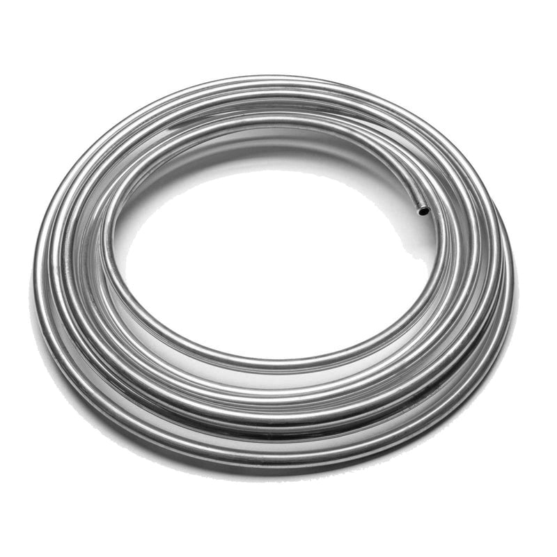 MuHize 3/16 Brake Line - 25 ft Zinc-Coated Professional Brake Tube(2024 New), Roll 25 Ft. of 3/16 Rustproof Steel Tubing, Corrosion Protection 3/16 Silver Tube w/ no Fittings