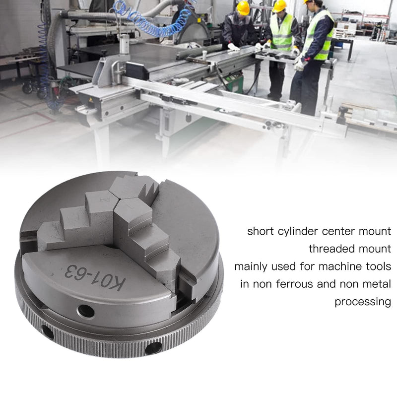 Lathe Mandrel, 3 Jaw Metal Lathe Chuck Manual Precise Steel for Machine Tools