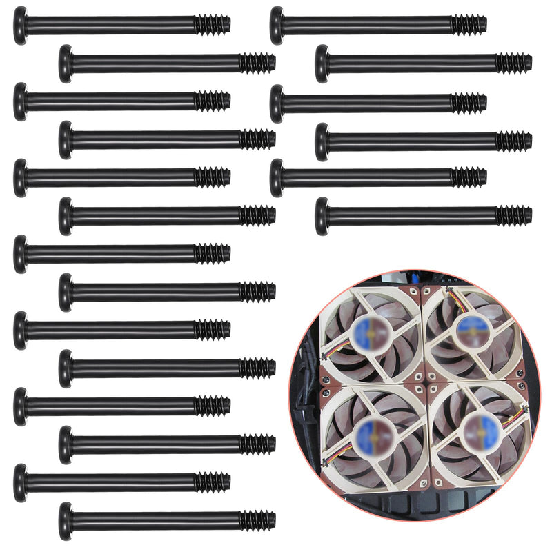 PC Fan Screws Computer Cooling Fan Mount Screws, Cross Recessed Head Self Tapping Stainless Steel Screw Case Long Short Screw Kit (#6-32x30mm 20 Pcs / M5x10mm 20 Pcs)