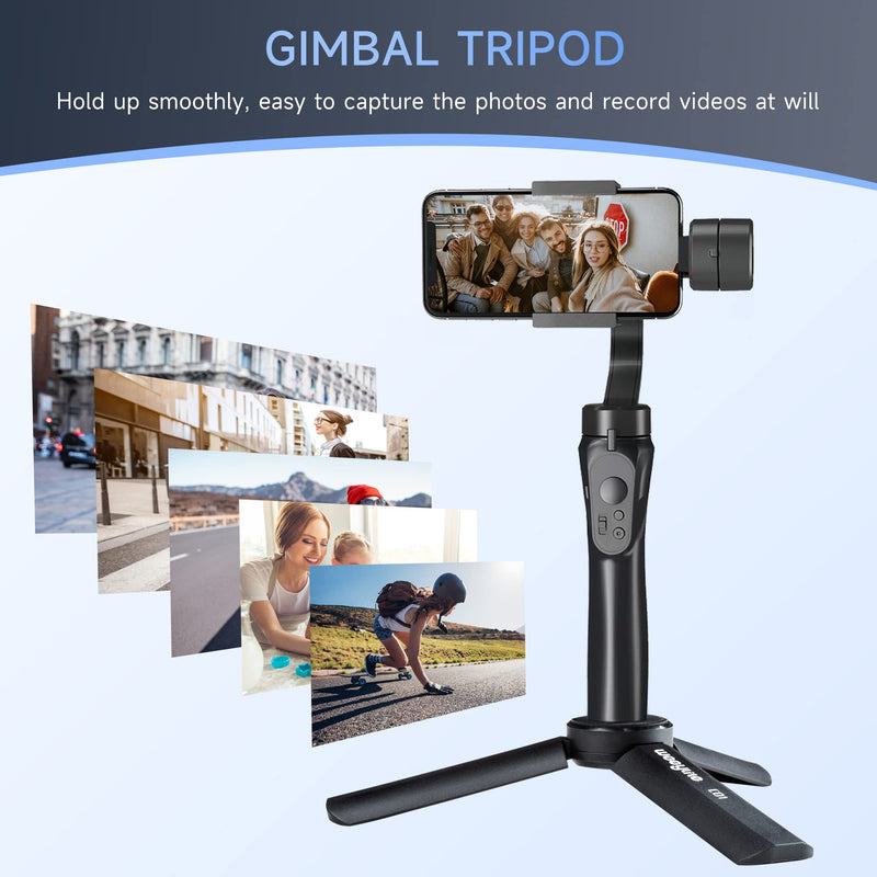 1/4 Mini Tripod, Tabletop Desktop Stand Compact Tripod with 1/4" Screw for weeylite K21 Stick Light, S03/S05 Pocket Photo Light, Camera, Smooth 4, Osmo Mobile, Vimble 2, Gimbal Handle Grip Stabilizer C01