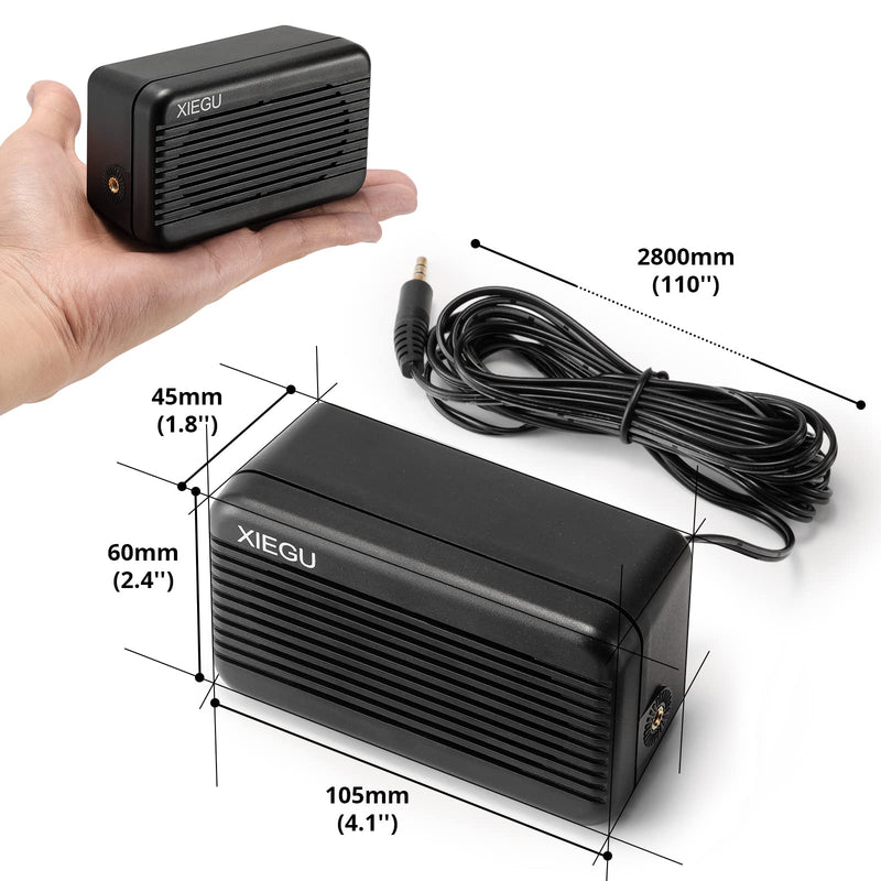 Xiegu GY03 3.5mm Plug Rectangular External Speaker with Stereo Sound for CB/Mobile/Ham Radio, HF Transceivers, Compatible X6100 G1M