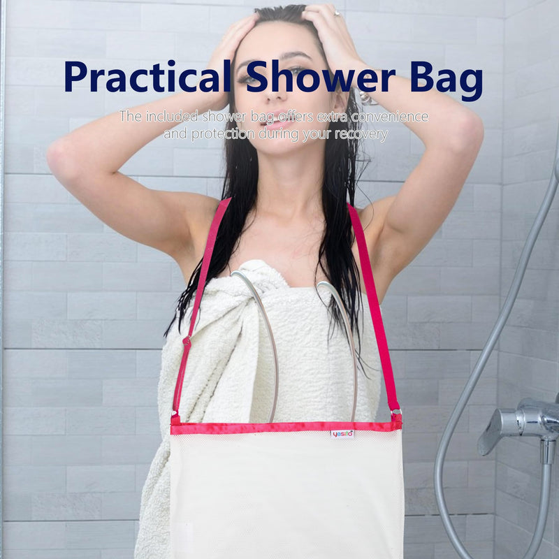 Mastectomy drainage pouch and Shower for Support Adjustable Comfort Lake Blue