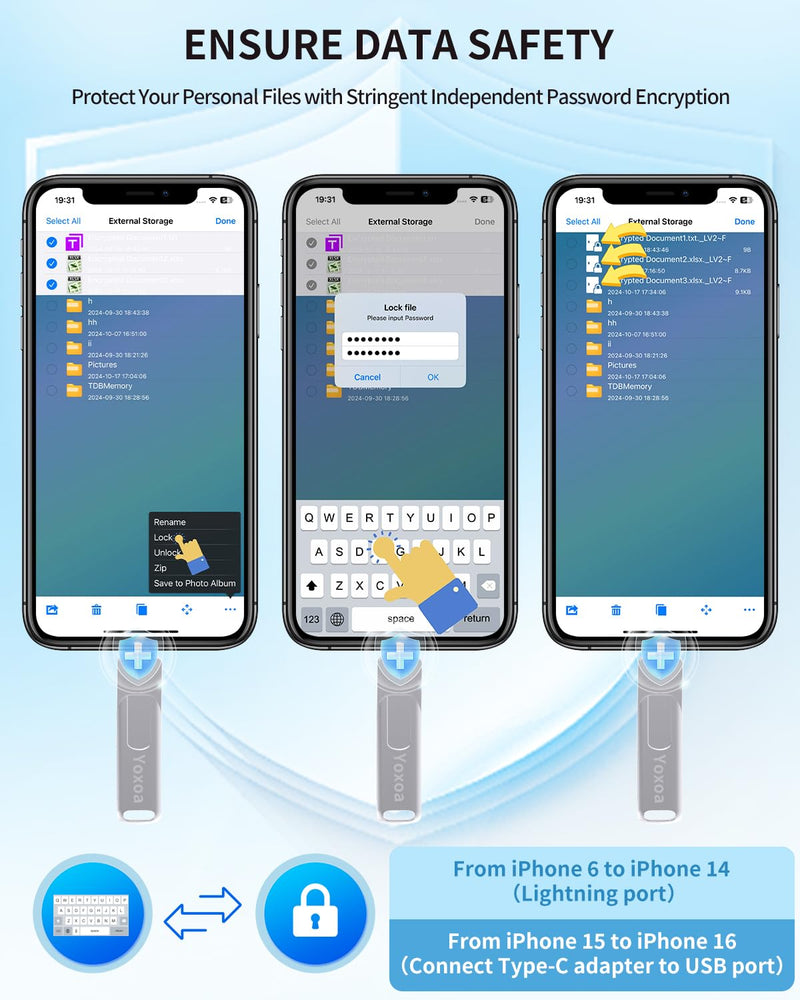 MFi Certified 512GB Flash Drive for iPhone & iPad, High-Speed Photo Stick for External Memory Storage, Backup & Transfer Files, USB Stick for iPhone/iPad/iOS/Android/PC (Available Space: ~484GB)Silver Silver