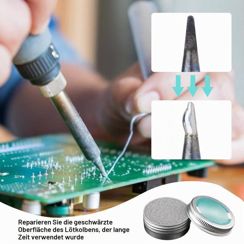 Soldering Tip Cleaner, 30 g Soldering Tips Reactivator (Lead-Free), Soldering Tip Activator, Soldering Tip Cleaner, Used to Activate the Oxidised Soldering Iron Tip, Soldering Sponge, Flux Soldering