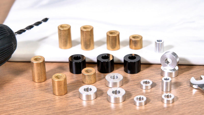 PATIKIL M6 Aluminum Spacers, 24pcs Metal Spacers for 1/4 or M6 Screw Bolts, 1/4" ID x 1/2" ID x 3/32" L Unthreaded Standoff, 6.2x12x2mm