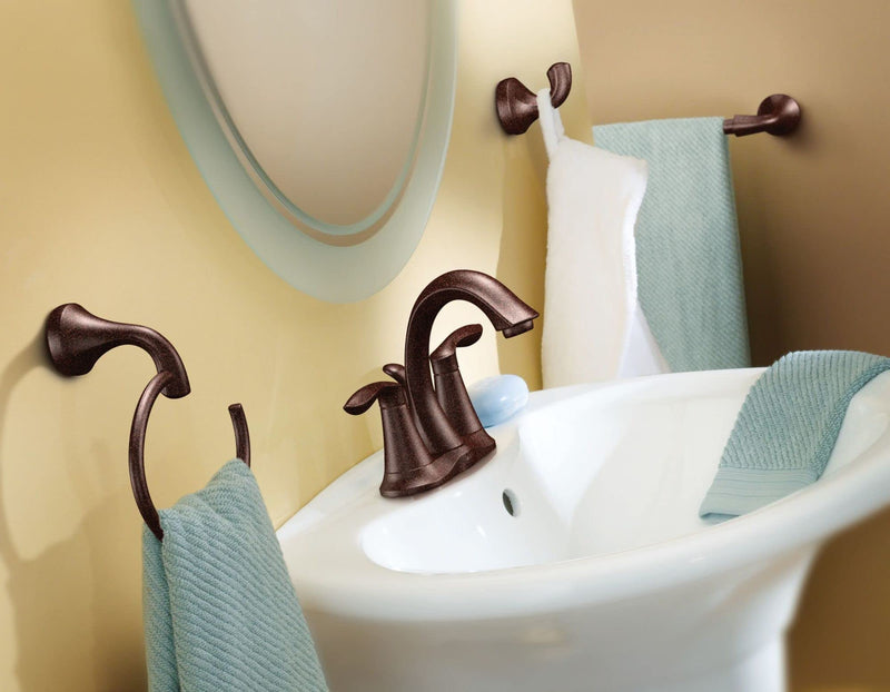 Moen YB2886ORB Eva Bathroom Towel Ring, Oil-Rubbed Bronze 8 inches x 6 inches x 2.25 inches