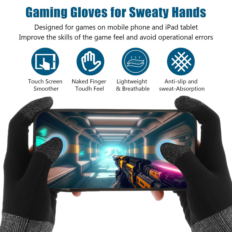 Gaming Gloves for Sweaty Hands Thumb Sleeves Gamer Gloves for Men Mobile Phone Game