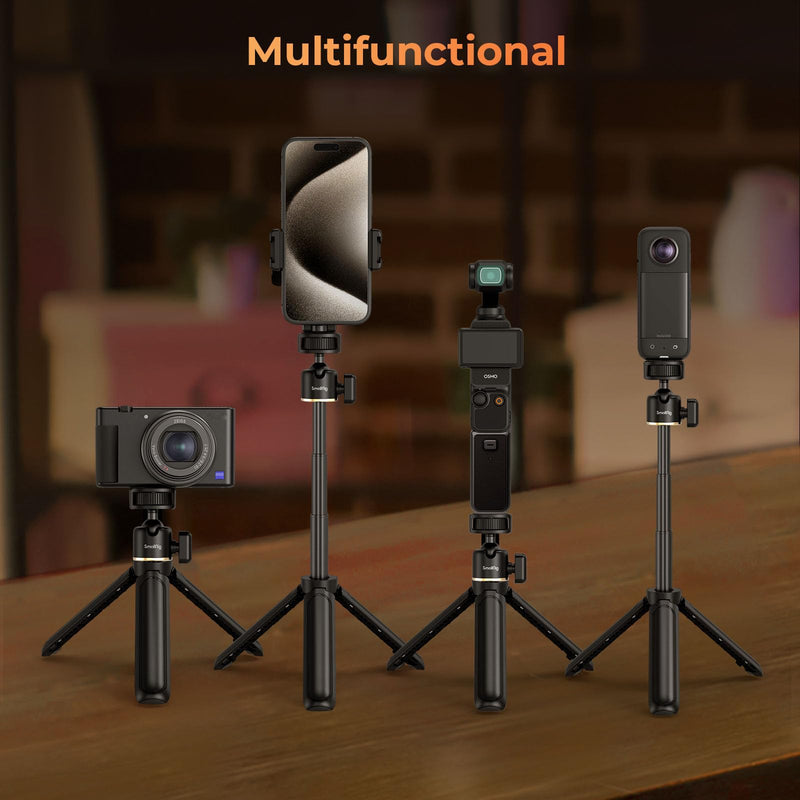 SMALLRIG Mini Tripod for Camera, Small Vlogging Travel Tripod 360° Ball Head, Desk Tripod Stand for Webcam, Handheld Tripod for Canon g7x, for Sony Zv1 and Phone