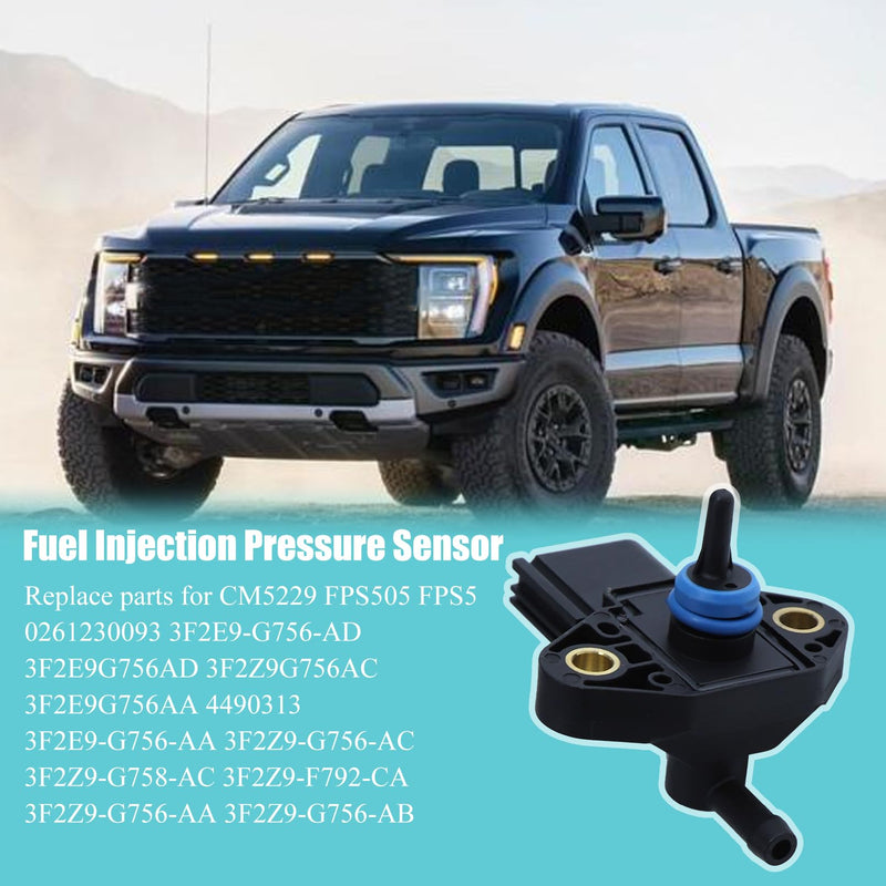 0261230093 Fuel Injection Pressure Sensor for F150 E150 F250 E250 F350 E350 Super Duty Escape Expedition Explorer Five Hundred Focus Fusion Mustang Taurus Replace 3F2Z9G756AC