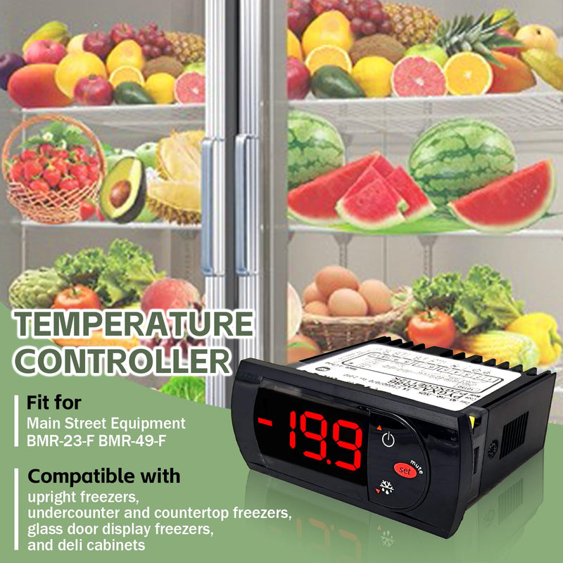 PZGXC0E112K Digit Temperature Control Thermostat with Temperature Sensor Probes 115v Fit for Carel/Main Street Equipment BMR-23-F BMR-49-F,IR33F0AHA0, IR33FOAHAO, PYGXAZ0586, IMGX1J0563, 17819471