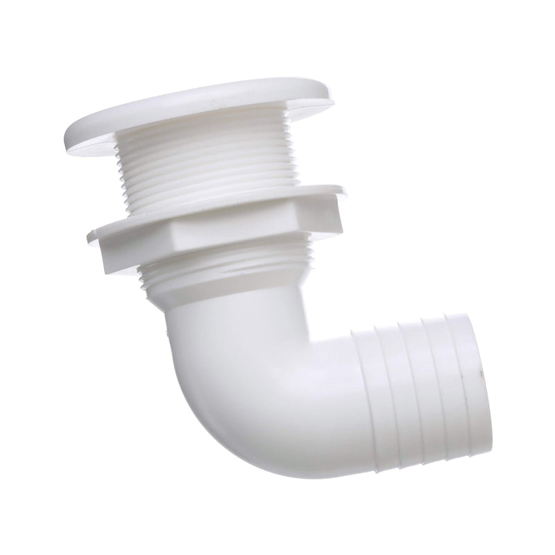 Seachoice 90-Degree Thru Hull Fitting 1-1/2 In. ID Hose, 1-3/8 In. Max Hull