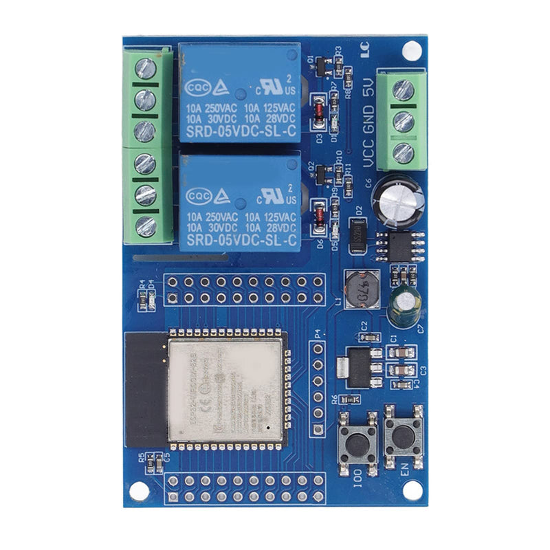 ESP32 2 Channel 5V Relay Module 4MB Flash Large Capacity Programmable Relay Board for Secondary Development Learning