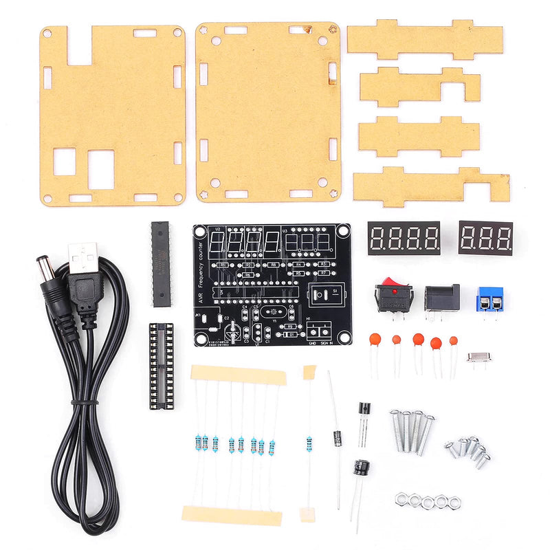 0.45Hz-10MHz Frequency Meter, VR Frequency Band Frequency Meter, Automatic Range Conversion with Housing DIY Kit, 0.000001 Hz 7-Bit Precision Resolution