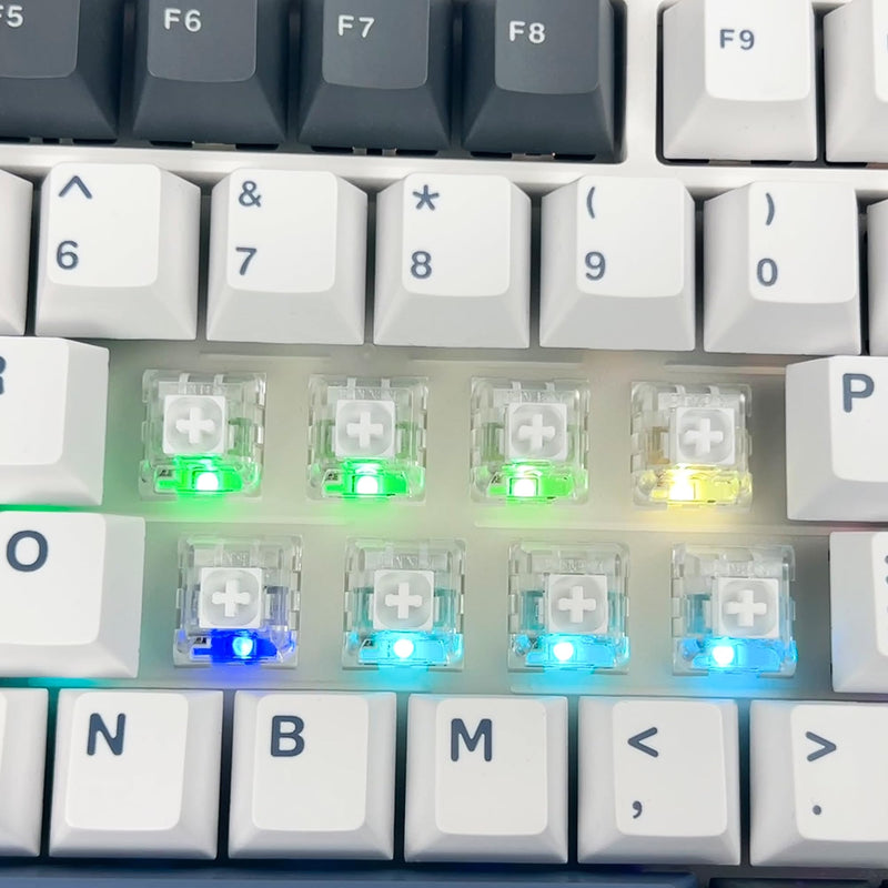 Kailh Box White Clicky Keyboard Switch,3-pin 45gf Pre-Lubed Dustproof Waterproof RGB SMD Key Switches for Mechanical Gaming Keyboard(White,90pcs) 90Pcs