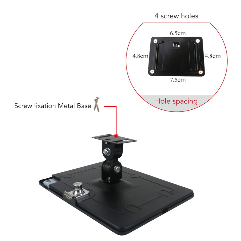 On Wall Mount Bracket for iPad Air 13-inch M3 2025 & M2 2024,Excluding Other 13" iPad,with Lock &Key, Multi Angle Design,Metal,(Black)