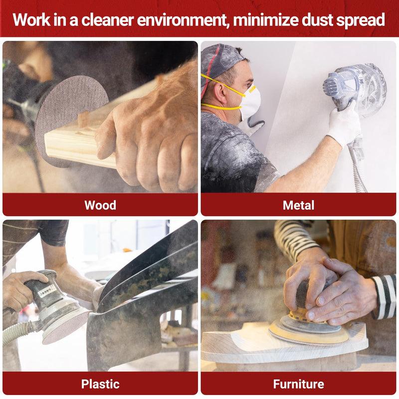 Sanding Mesh 125 mm, Grit 80 to 400 Sanding Net Set | Efficient Dust Removal Abranet for Wall Sander, Mesh Sandpaper for Wood, Metal, Car, Paint Mix grit