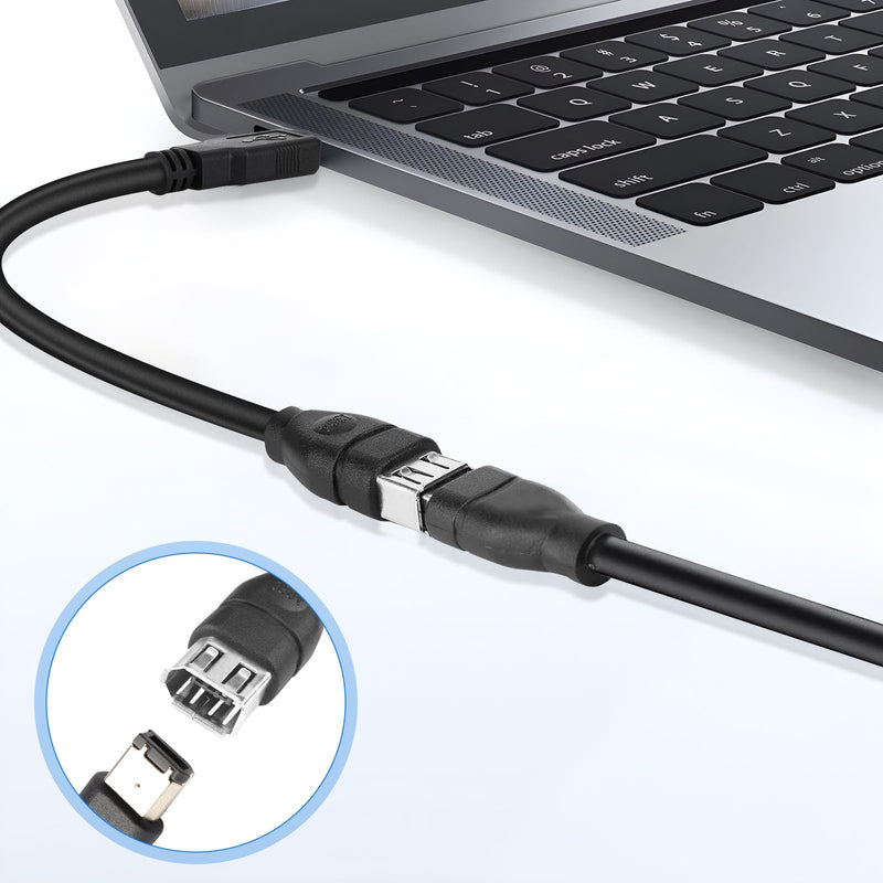 LBSC Firewire IEEE 1394 6 Pin Female to USB A Male Adapter Cable, 6 Pin Firewire to USB Cable Data Transfer Converter Cable for Printer, Digital Camera, Scanner, Hard Disk (USB to 6 pin) usb to 6 pin