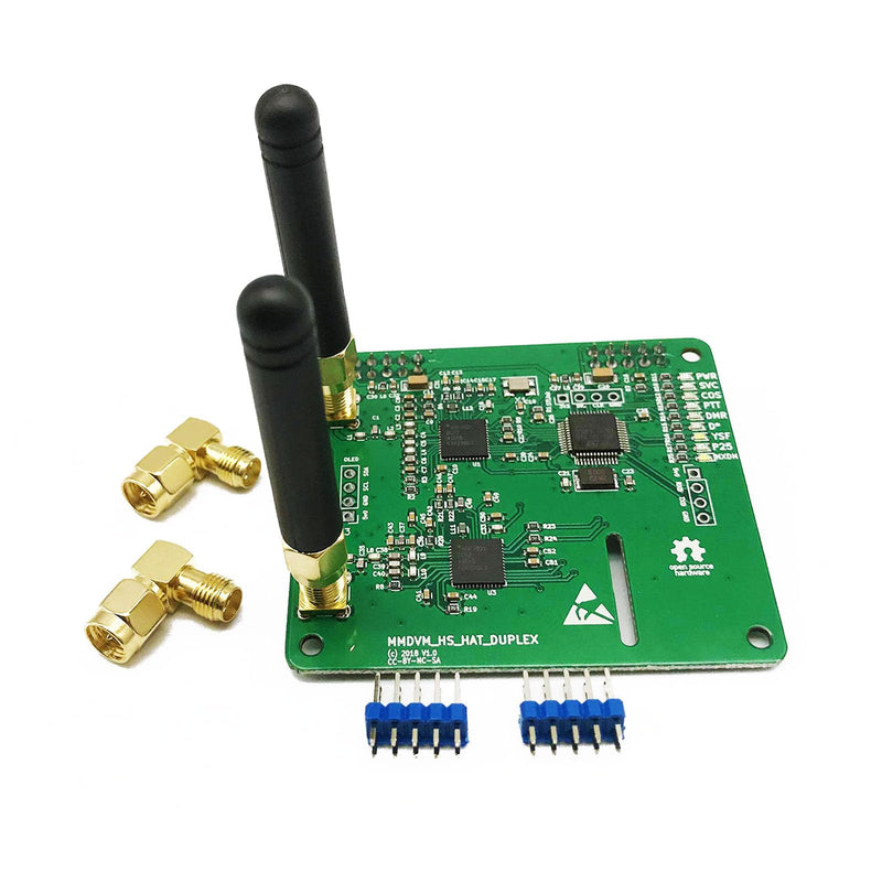 AURSINC MMDVM Duplex Hotspot Module Dual Hat V1.5.2 Support P25 DMR YSF NXDN DMR Slot 1 + Slot 2 for Raspberry Pi, Pi Zero (Without OLED and USB Port) Without OLED