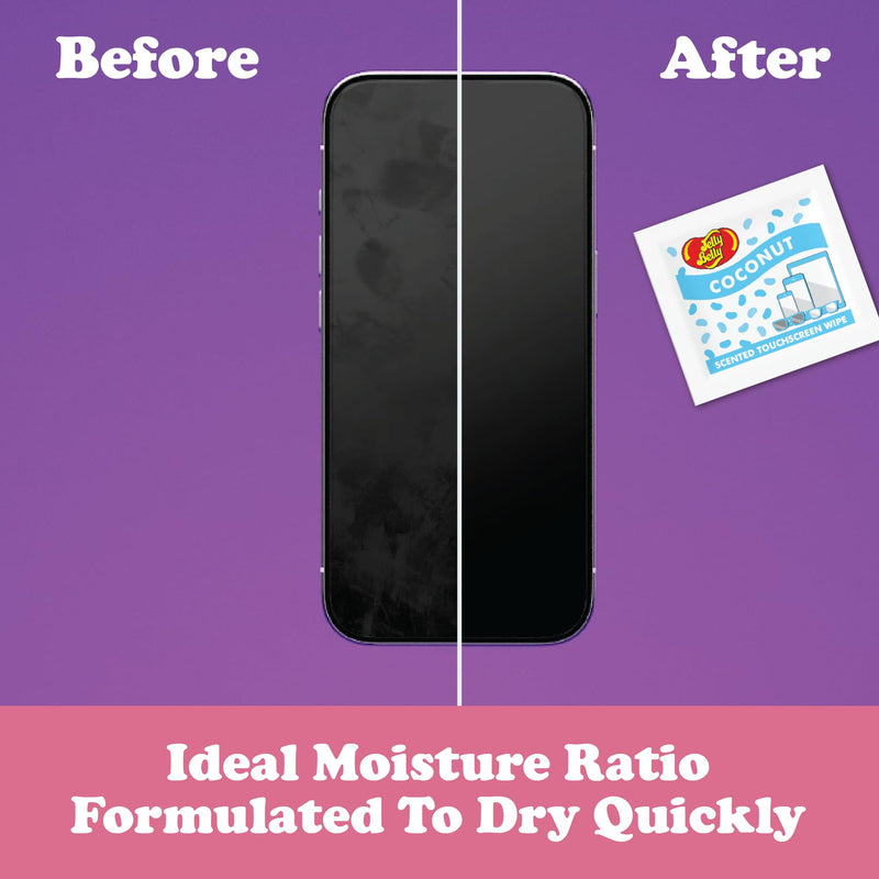 Jelly Belly Scented Wipes, 6 Assorted Scents Eye Glasses Cleaner Wipes, Lens Wipes for Sunglasses Touchscreen Cleaner, Eyeglass Cleaning Wipes, Glasses Wipes Lens Cleaner for iPhone/Laptop, 108-Pack